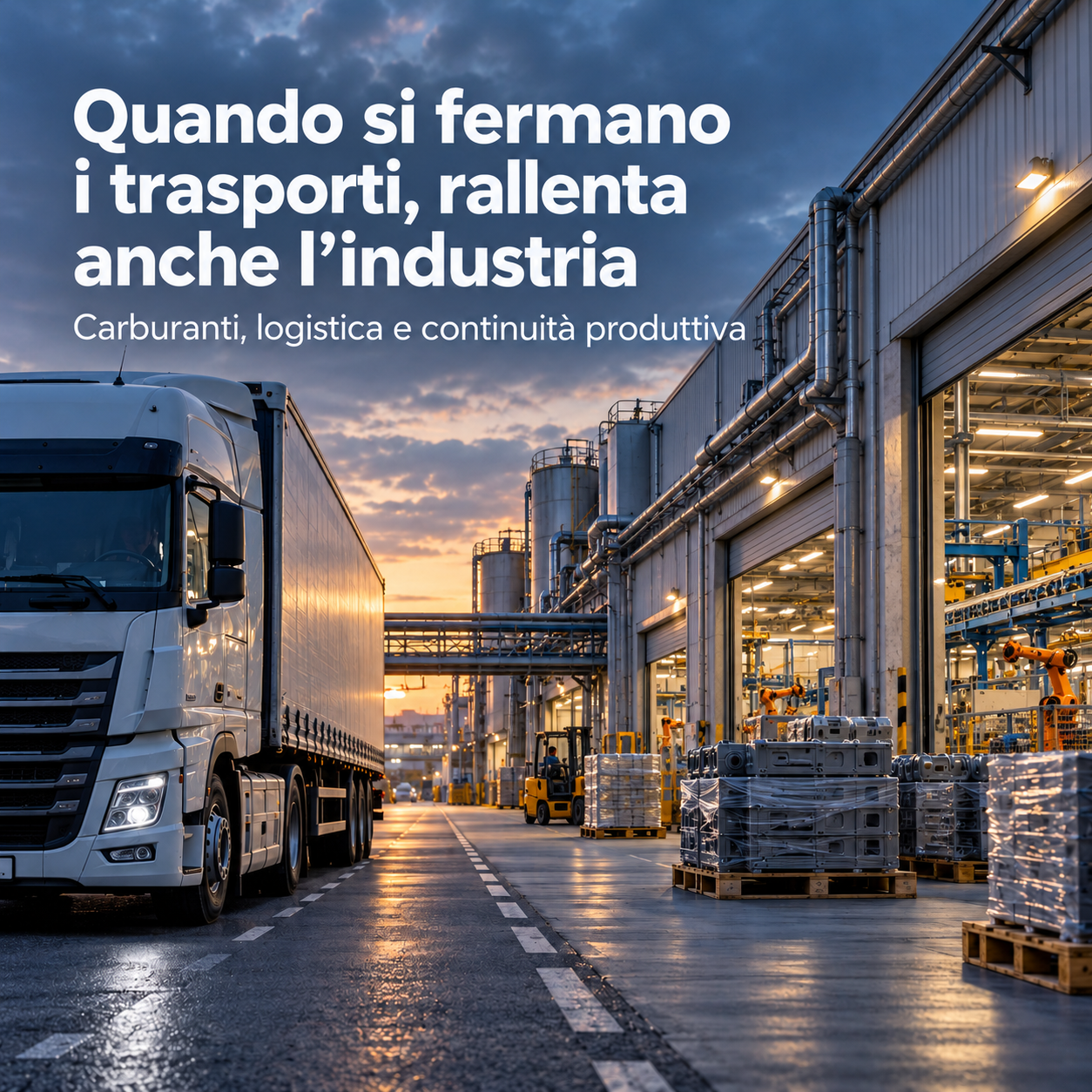 Caro carburanti 2026 e blocco trasporti della filiera produttiva